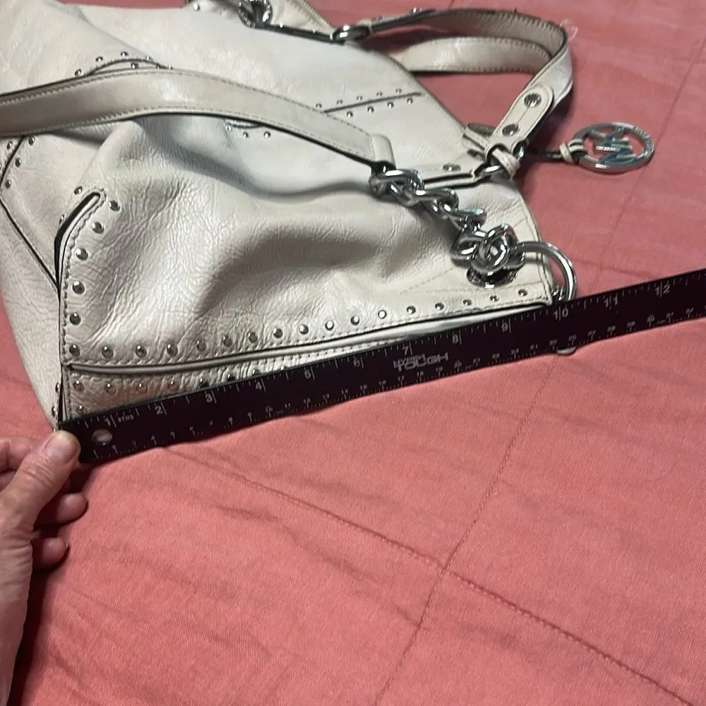 Michael Kors Cream Studded Purse - Picture 7 of 8